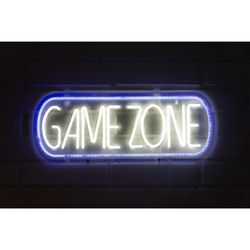 LETRERO ESTILO NEON GAME ZONE (USB/22,9X60,9CM)