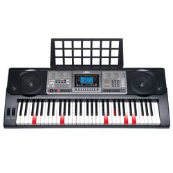 MK RK MUSIC TECLADO 61 TECLAS ILUMINADAS CON ATRIL