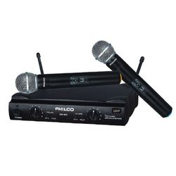 PHILCO MICROFONO INALAMBRICO UHF MANO DOBLE
