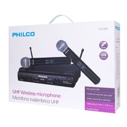 PHILCO MICROFONO INALAMBRICO UHF MANO DOBLE