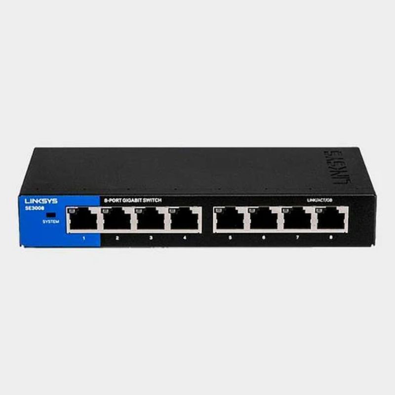 Switch-Ethernet-8-Puertos-Gigabit-Carcasa-Metalica-Escritorio-Linksys-Se3008-Switches-de-Redes