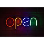 Letrero Estilo Neon Open  (Colores/Usb/35.5X60.9Cm) Letreros