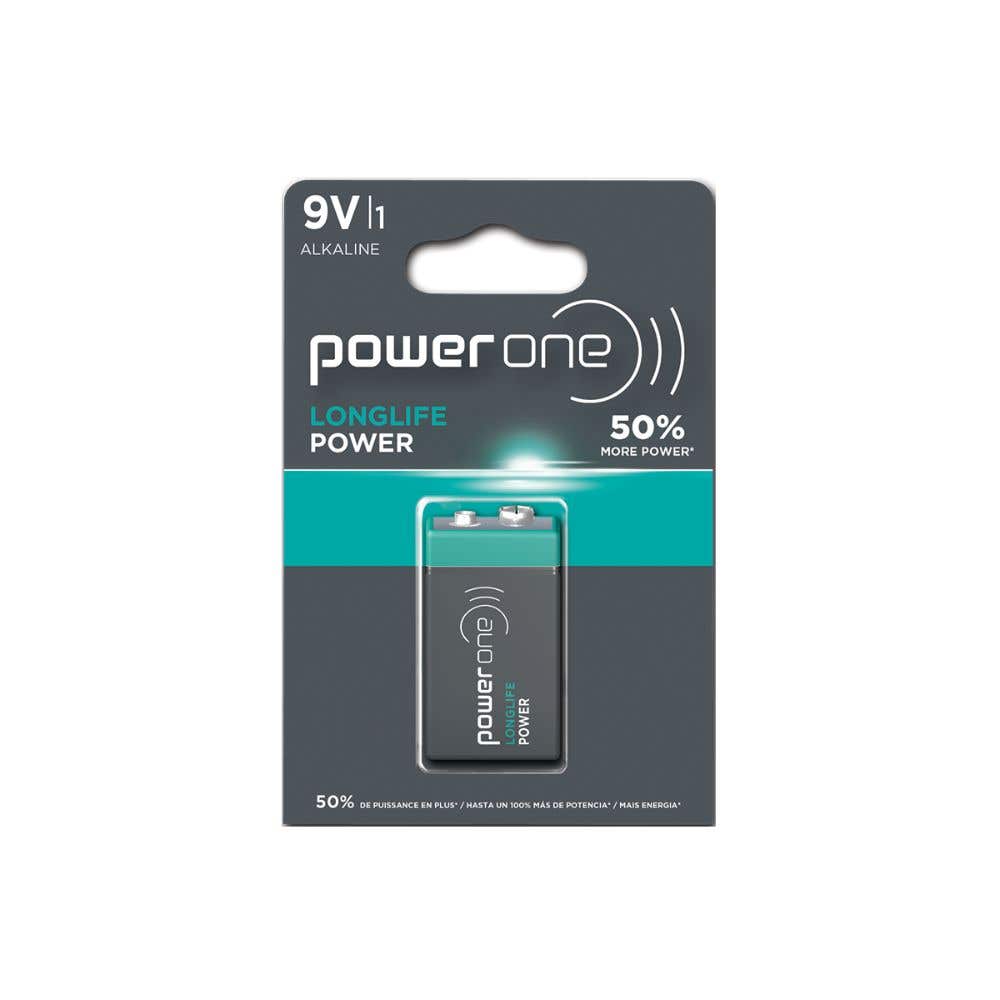 POWER ONE BATERIA 9V ALCALINA