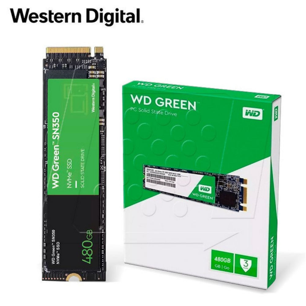 WESTERN DIGITAL DISCO DURO 480GB M.2 NVME SN350 GREEN