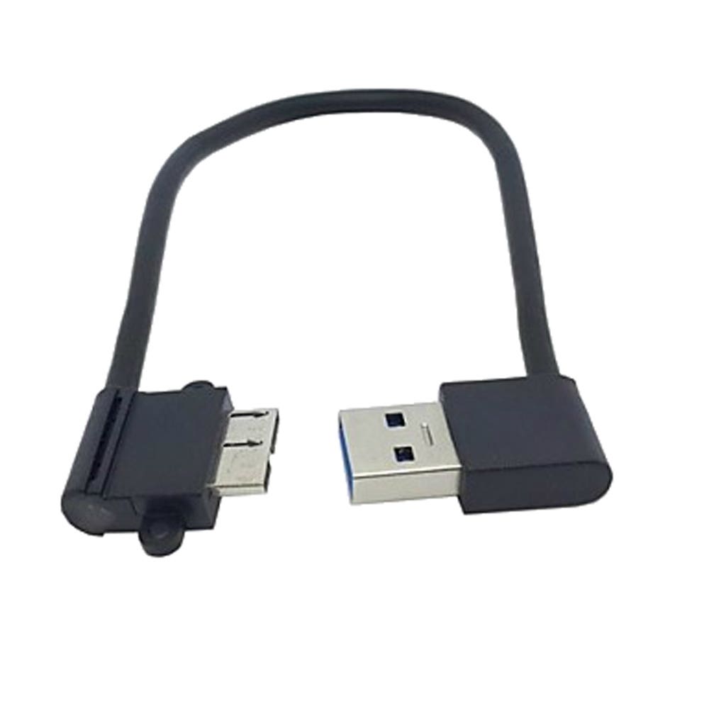 System-S Micro USB 3.0 Auf USB A 3.0 Datenkabel Ladekabel Kurzes Kabel Gewinkelt Winkelstecker