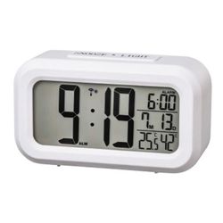 RELOJ DESPERTADOR DE MESA BLANCO