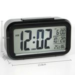 Reloj-Despertador-De-Mesa--Negro-Radio-Reloj