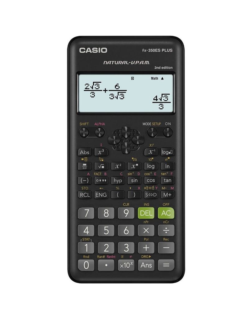 Calculadora Fx-350Es Plus Negra Casio Gráficas