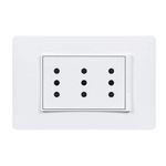 Bticino-Pu1313-Placa-Enchufe-3-Tomas-2P-T-10A-Blanco-Enchufes