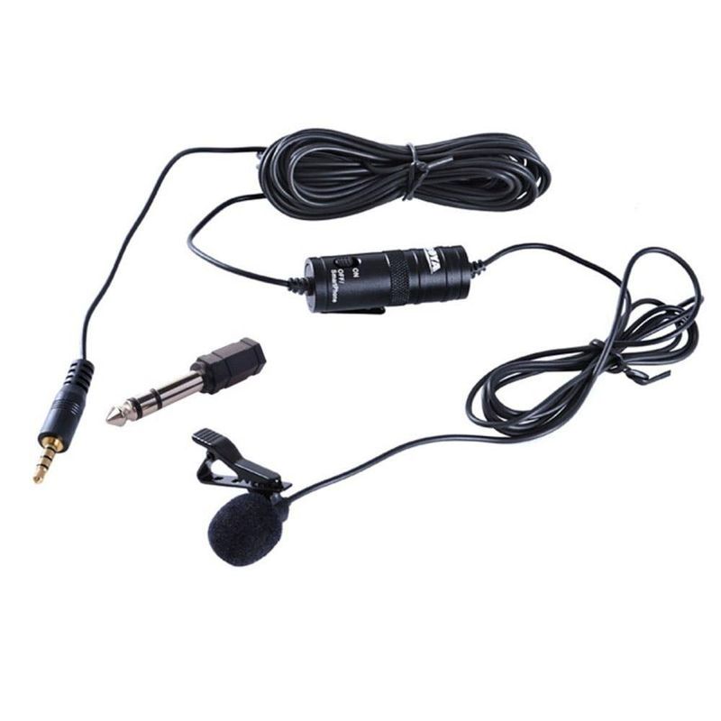 Microfono-Lavalier-Omnidireccional-Con-Cable-De-6-Metros-Para-Celulares-Boya-Cintillo-y-Lavalier