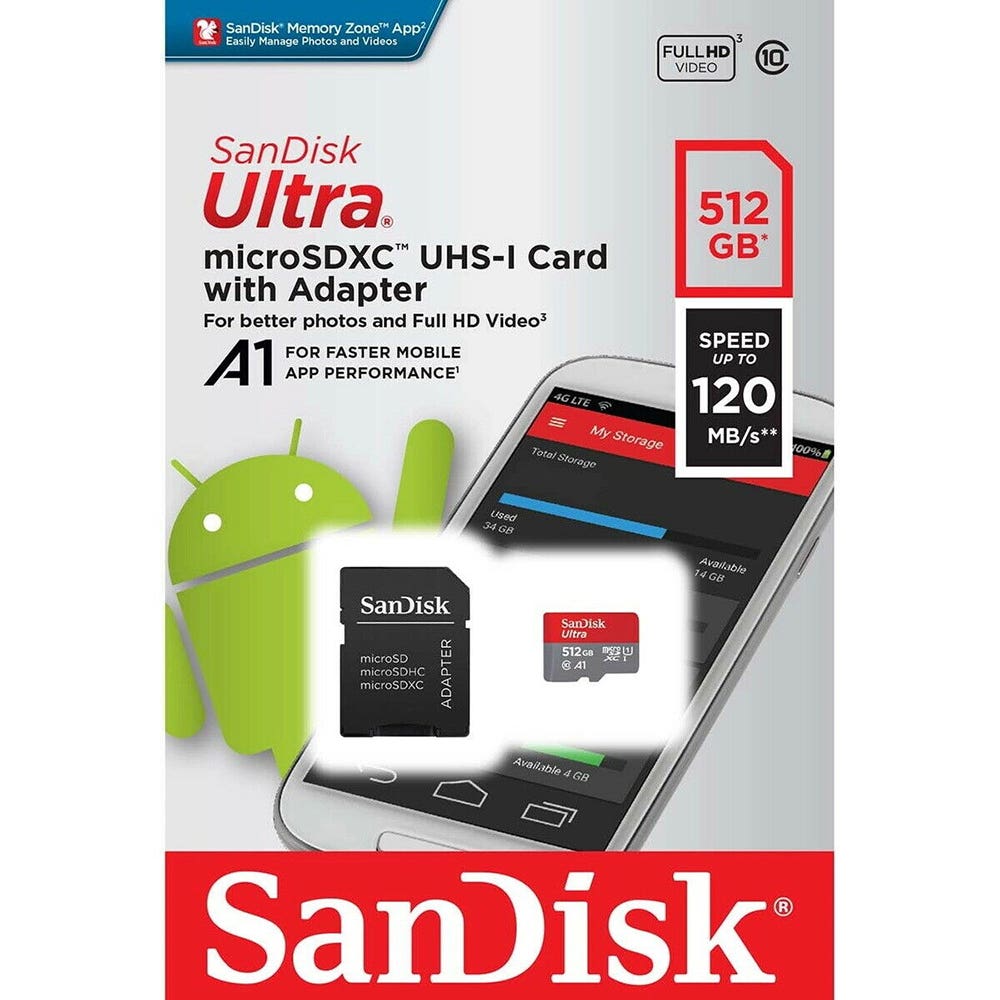 SANDISK MEMORIA MICROSD 512GB ULTRA MICROSDXC UHS-1