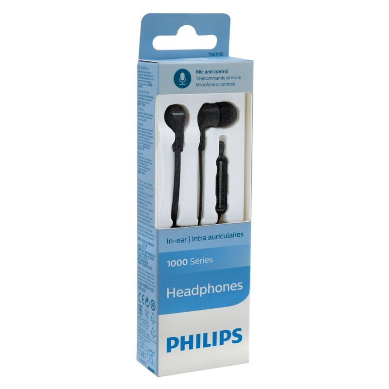 Philips Auriculares intrauditivos con cable - Negro