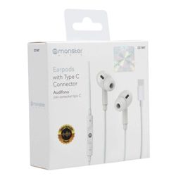 MONSTER AUDIO C21WT MONSTER AUDIF ALAMBRICO M/LIBRES TYPE-C BLANCO