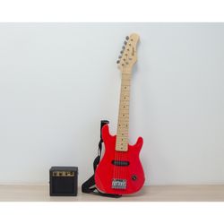 ALAGUEZ PACK GUITARRA ELECTRICA JR ROJA CON AMPLIFICADOR 5W