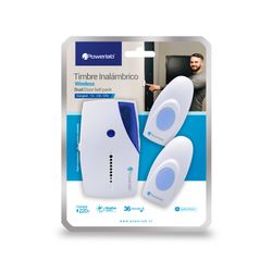 MLAB TIMBRE INALAMBRICO DOBLE AZUL  7069