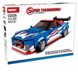 WOMA ARMABLE AUTO CARRERA AZUL C0316 269 PIEZAS