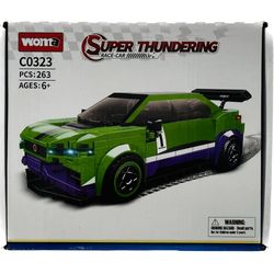 WOMA ARMABLE AUTO CARRERA VERDE  C0323  263 PIEZAS