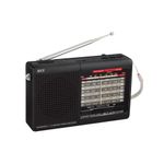 Radio Am/Fm/Sw/Usb/Msd  9 Bandas Recargable Negra Radios Portátiles