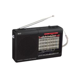 IRT RADIO AM/FM/SW/USB/MSD  9 BANDAS RECARGABLE BLACK