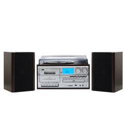 INTROTECH TORNAMESA BLUETOOTH CON CD Y CASSETTE + PARLANTES EXTERNOS