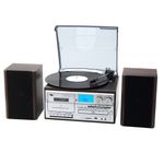 Tornamesa Bluetooth Con Cd Y Cassette + Parlantes Externos Tornamesas