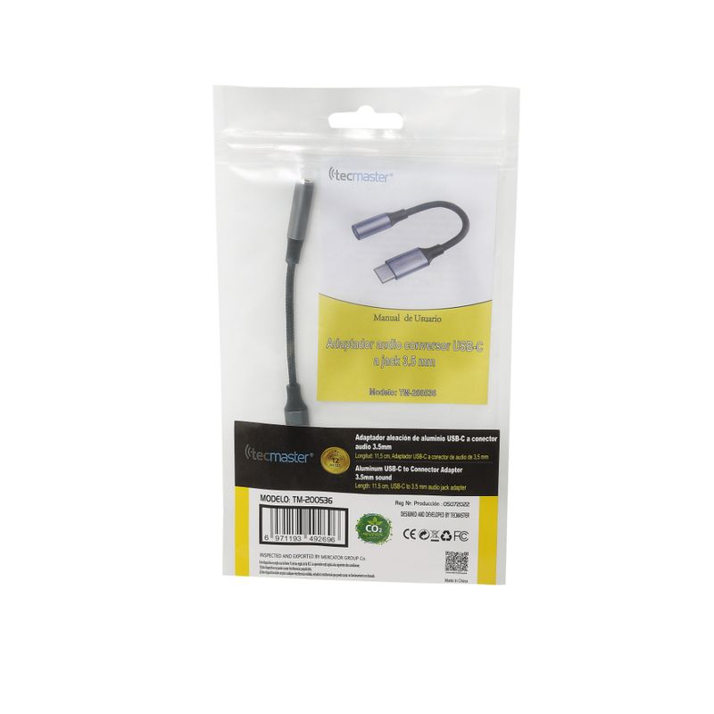 Cable Usb C A Jack 3.5mm. Cable De Audífono. Cable Aux Usb C