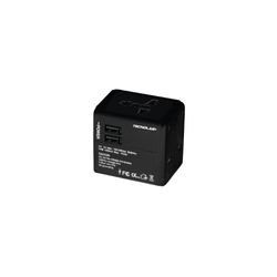 TECNOLAB ADAPTADOR ENCHUFE UNIVERSAL CON USB