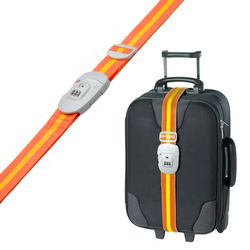 GO TRAVEL CINTA DE SEGURIDAD PARA EQUIPAJE TSA CON CLAVE NARANJO