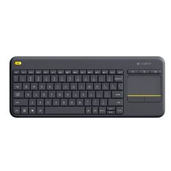 LOGITECH TECLADO INALAMBRICO USB CON TOUCHPAD TV COMPATIBLE  K400 PLUS BLACK