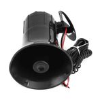 12V-4Pulg-20W-Sirena-1Tono-Negro-Bocinas