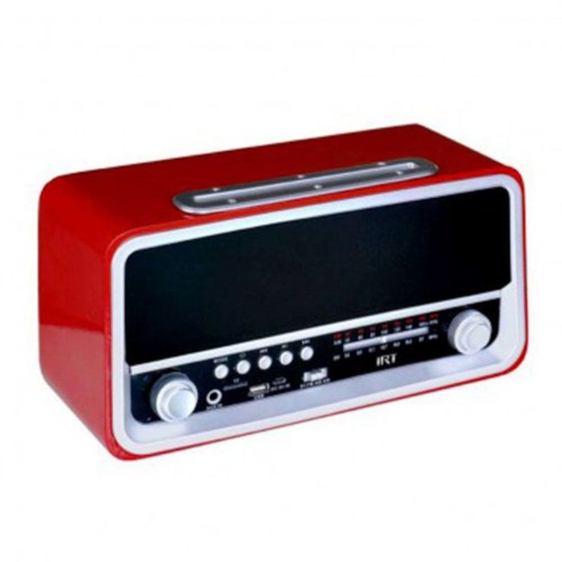Irt Radio Retro Bt/Fm/Am/Sw/Usb/Sd/Aux Roja Radios Vintage