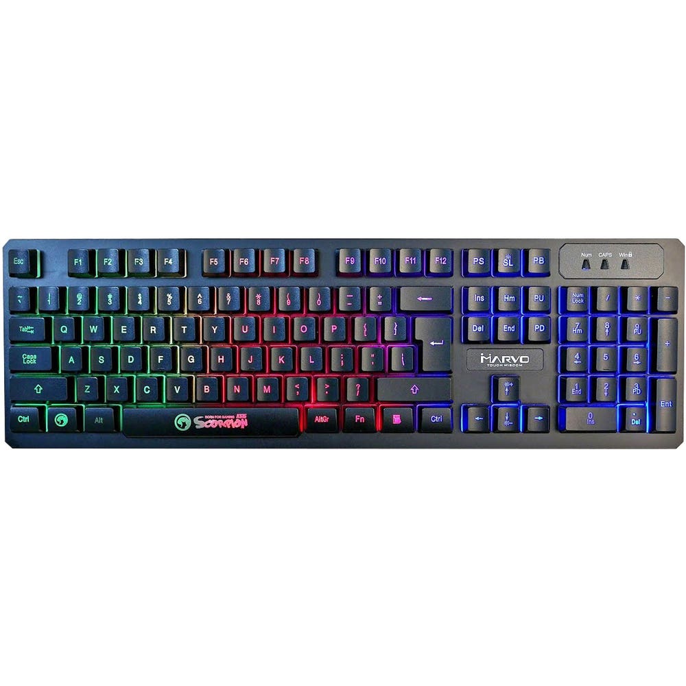 MARVO TECLADO GAMER  MEMBRANA K616 ALÁMBRICO USB LUZ RGB