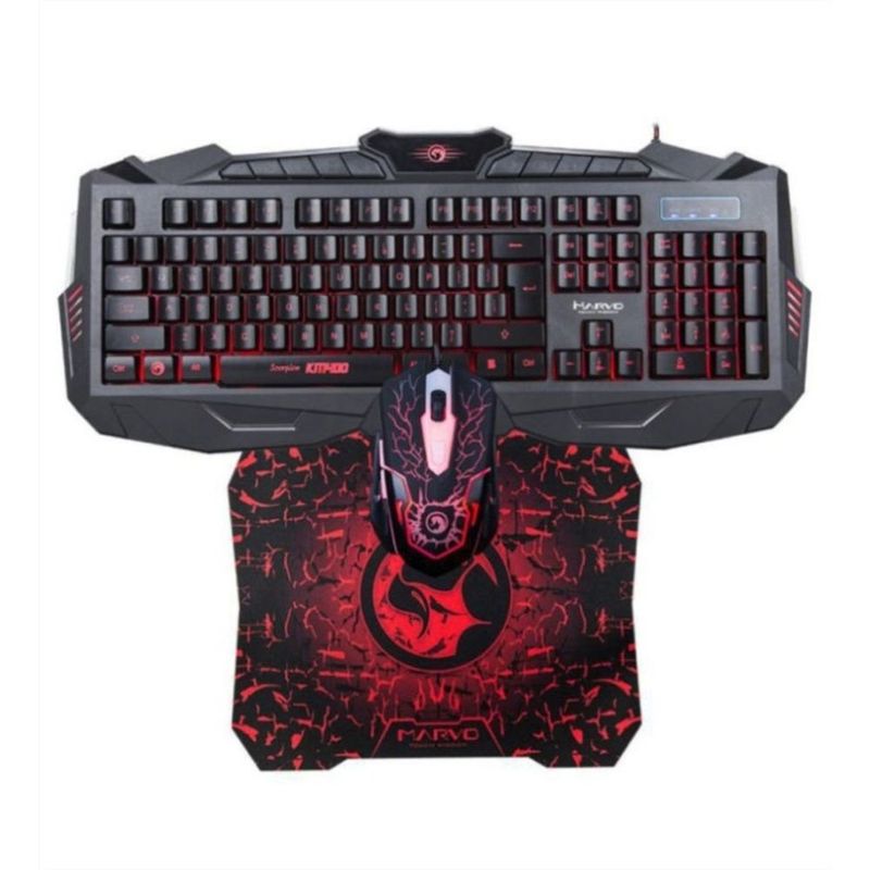 Kit-Teclado---Mouse-Gamer-Marvo-Alambrico-Km400G1-800-2400-Dpi-Negro-Teclados-Computacion