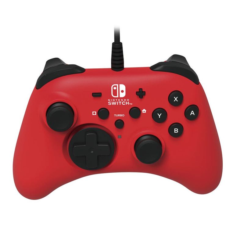 Control-Gamer-Hori-Horipad-Nintendo-Original-Alambrico-Rojo-Controles