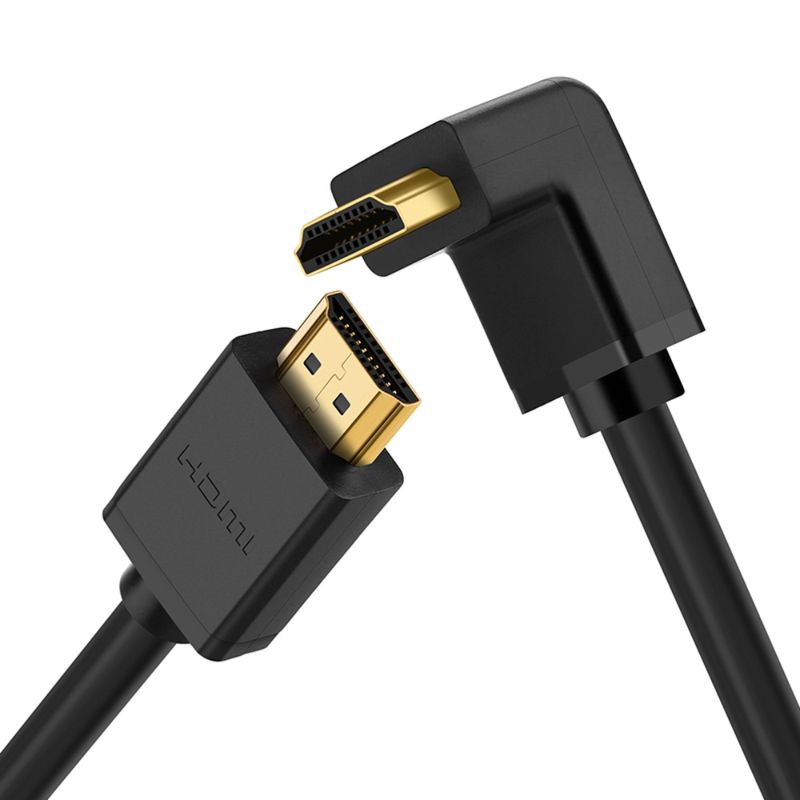 UGREEN CABLE HDMI DE 90 GRADOS CON ÁNGULO RECTO MACHO A MACHO (2M)