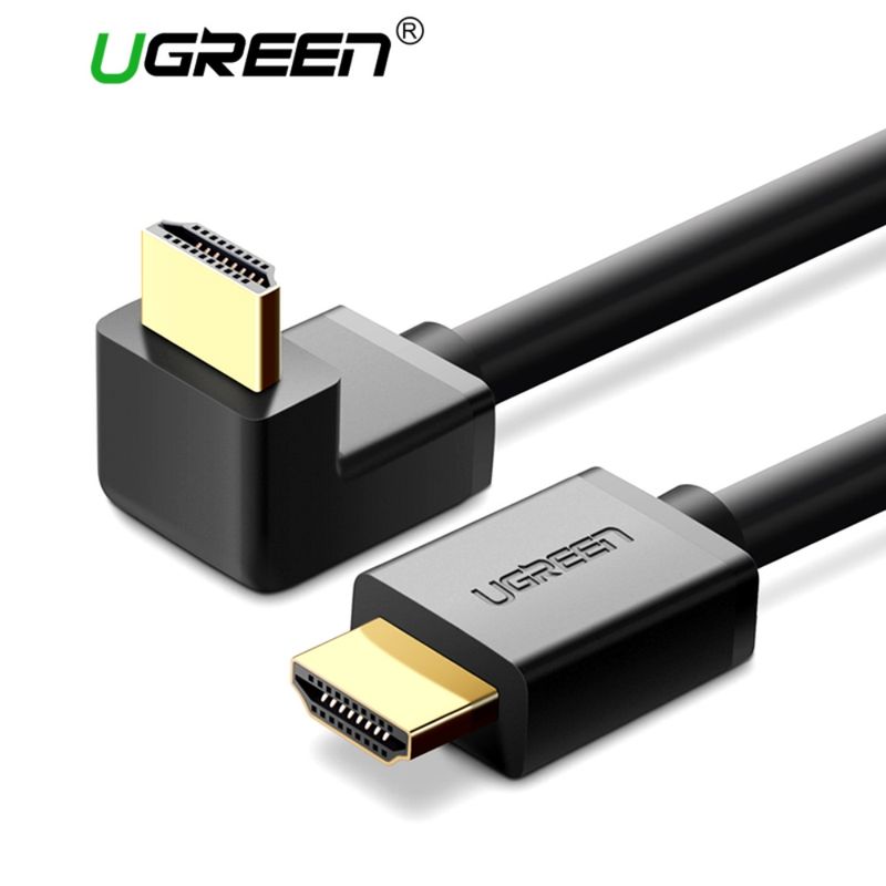 ChenYang Conector HDMI 1.4 en ángulo recto de 90 grados con Ethernet y 3D  tipo A macho a A hembra, cable de extensión de 0,5 m : :  Electrónica