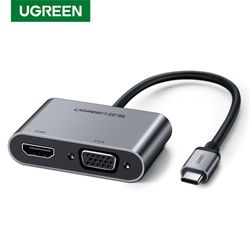 UGREEN ADAPTADOR USB-C A HDMI+VGA COMPATIBLE CON THUNDERBOLT 3