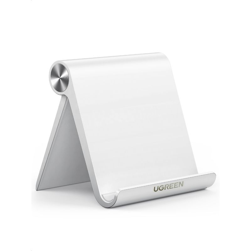 Base-De-Escritorio-Para-Tablet-Inclinacion-Ajustable-Blanco-Ugreen-Lp115-Soportes-y-Aros-de-Luz
