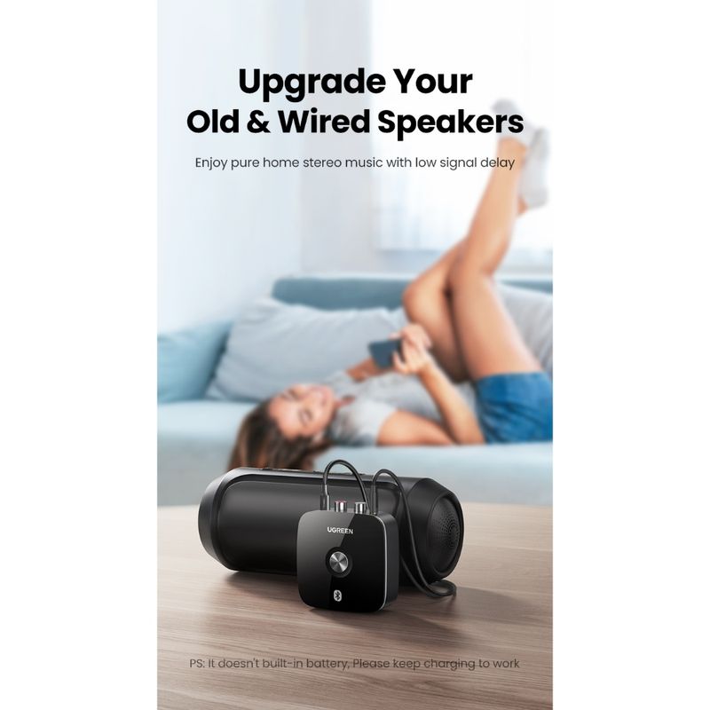 Receptor-Bluetooth-5.1---2Rca--Aux-Negro-Ugreen-Cm106-Receptores-Bluetooth