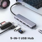 Hub-Usb-A---4-Usb-A-3.0---Powerport--Aluminio-Ugreen-Cm219-Cables-Adaptadores-y-Hub