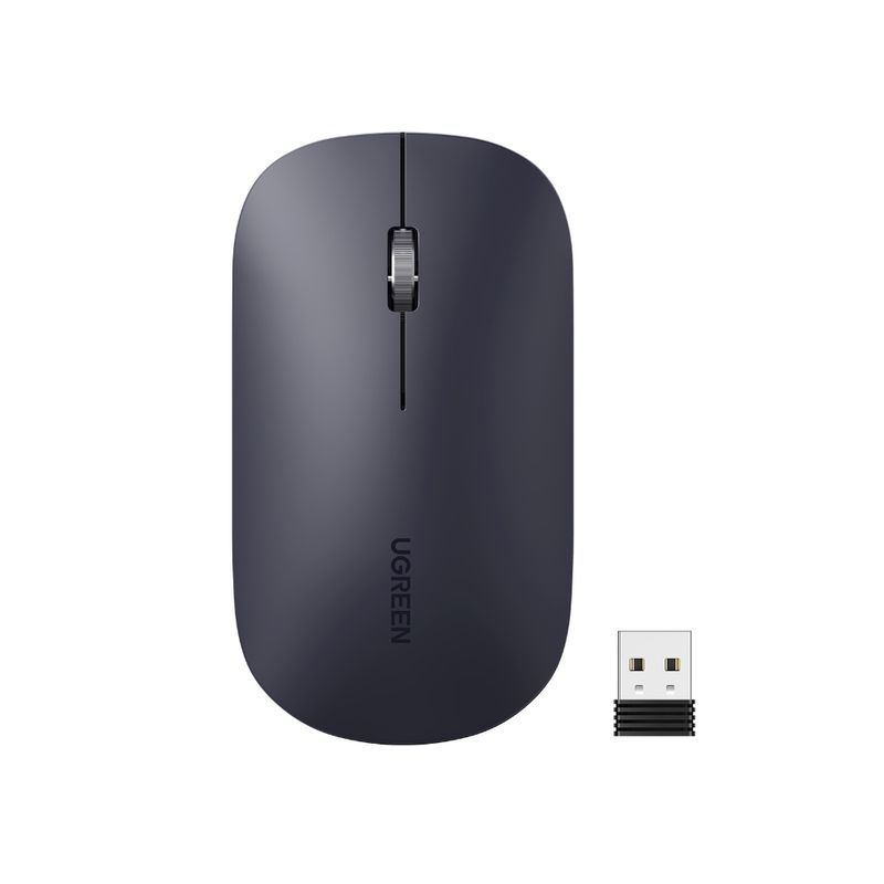 Mouse Inalambrico Ultra-Slim Gris Oscuro Ugreen Mu001 Mouse y Presentadores