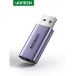 Tarjeta-De-Audio-Externa-Usb-A-Jack-3.5Mm-M-H--Audio-Estereo---Mic--Aluminio-Ugreen-Cm383-Cables-Adaptadores-y-Hub