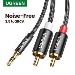 UGREEN CABLE DE AUDIO JACK 3.5MM/2RCA M/M 1.5M NEGRO  AV116