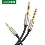 Cable-De-Audio-Jack-Estereo-3.5Mm-2Jack-6.3Mm-Mono-5M-Gris-Ugreen-Av126-Cables-Adaptadores-y-Conectores