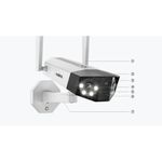 Camara Wi Fi 6Mp Full Hd Angulo 180 Doble Lente C/Deteccion Mascotas Y Personas Cámaras Wifi