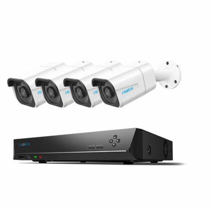 Kit Nvr 8 Canales Con 4 Camaras 8Mp -2Tb Soporta Hasta 6Tb Kit Dvr