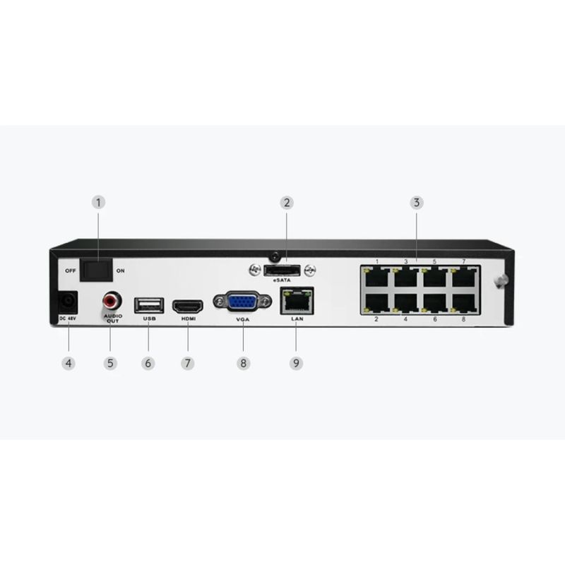 Kit Nvr 8 Canales Con 4 Camaras 8Mp -2Tb Soporta Hasta 6Tb Kit Dvr