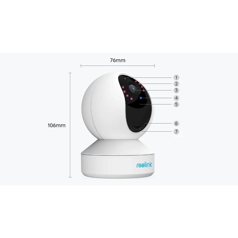 Camara Wi Fi 4Mp Alta Definicion  2560X1440 Tipo Pt 355 50 Admite Microsd 256Gb Cámaras Wifi