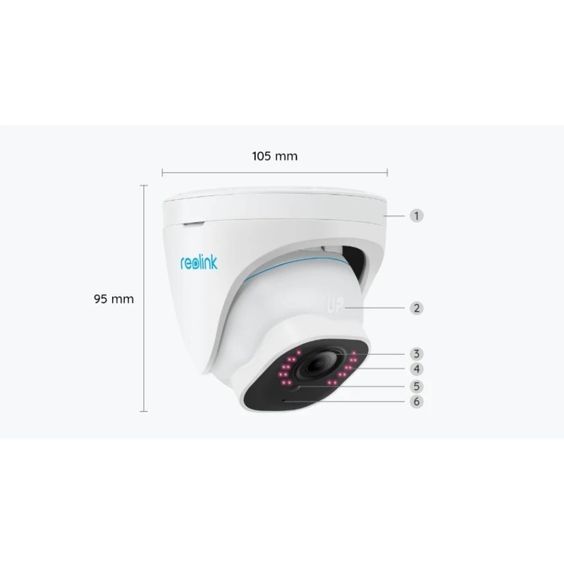 Camara Ip 8Mp Domo Alta Resolucion 4K 3840 X 2160 Deteccion De Personas Y Vehiculos Cámaras Ip
