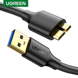 UGREEN CABLE DE DATOS 3.0 M/M HDD EXTERNO USB-A/MICRO-B 50CM NEGRO  US130